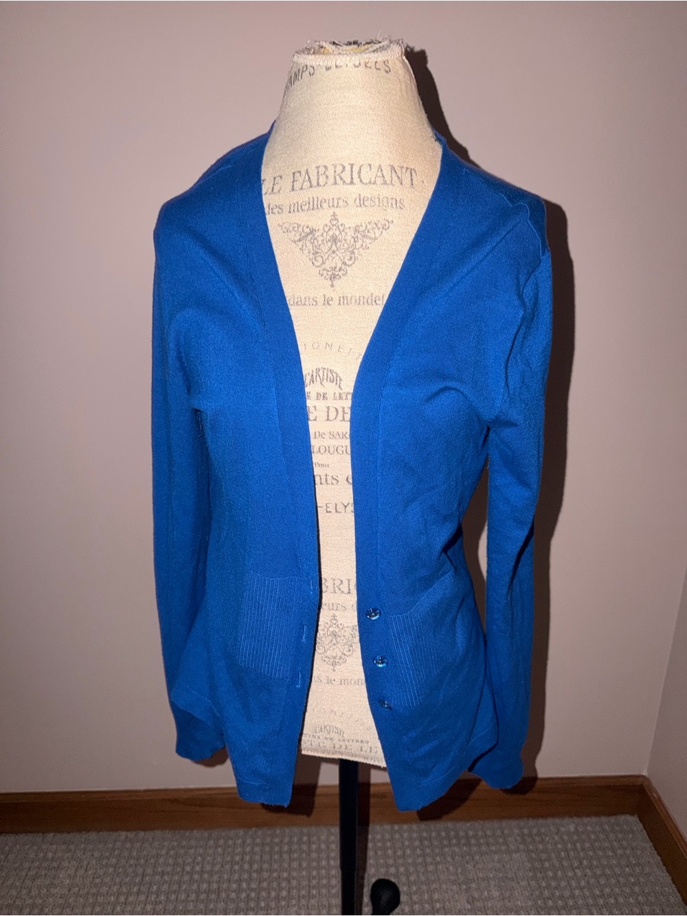 New York & Company Blue Cardigan
